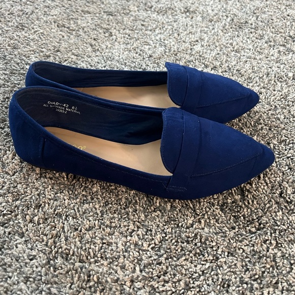 BAMBOO Women's Navy Flats - Picture 3 of 4